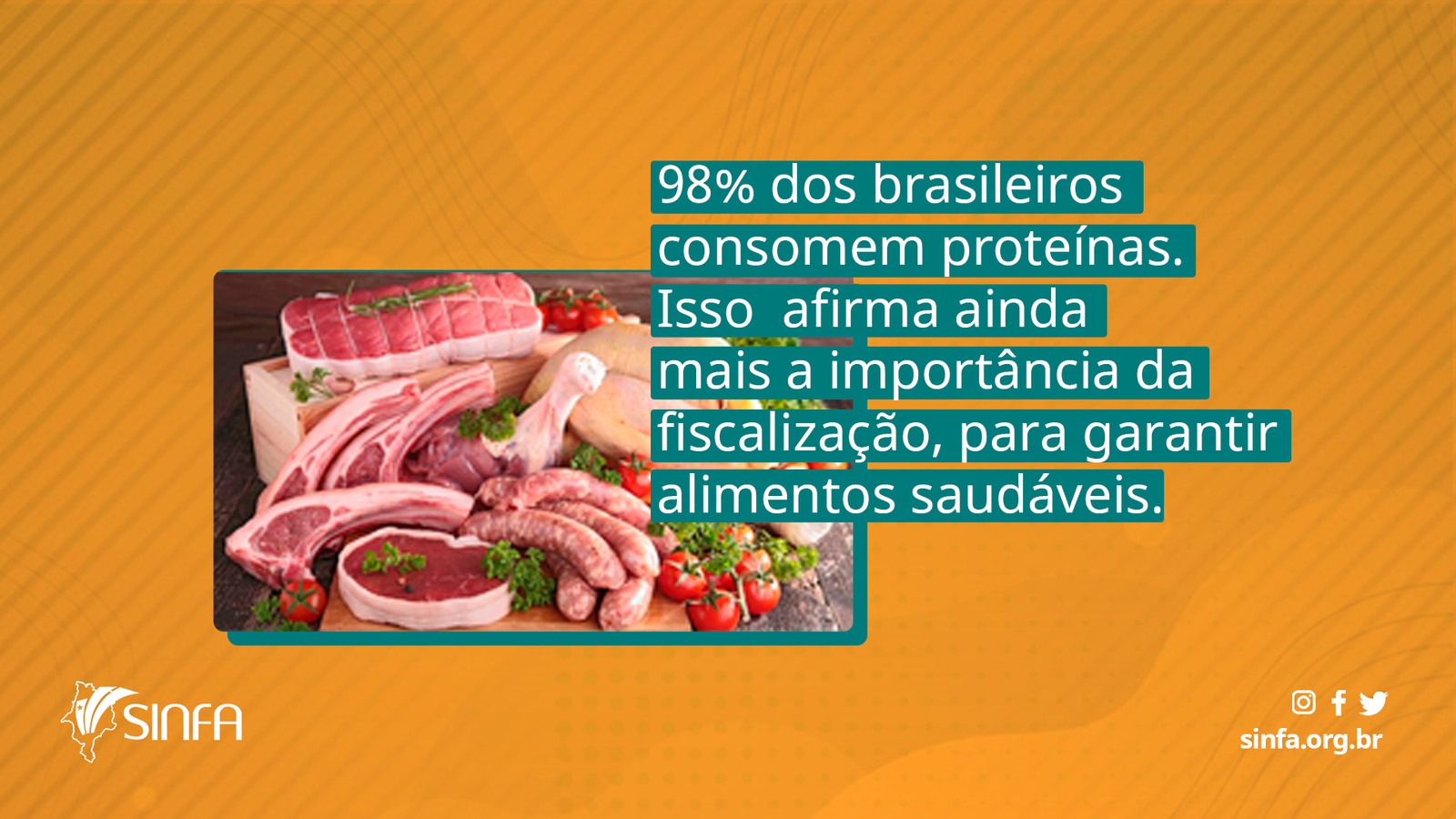 SINFA - MA - 98% dos brasileiros consomem proteínas