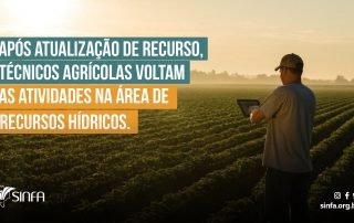 Após atualização de recurso técnicos agrícolas voltam as atividades na área de recursos hídricos