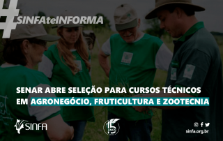Senar abre seleção para cursos técnicos em agronegócio, fruticultura e zootecnia