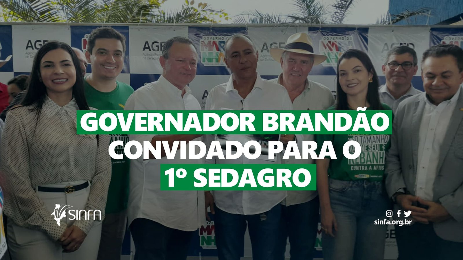 Governador Brandão convidado para o 1º SEDAGRO