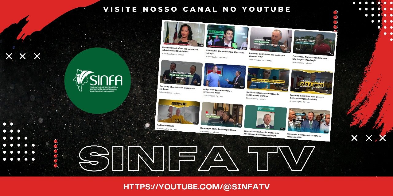 Siga a SINFA TV no YouTube